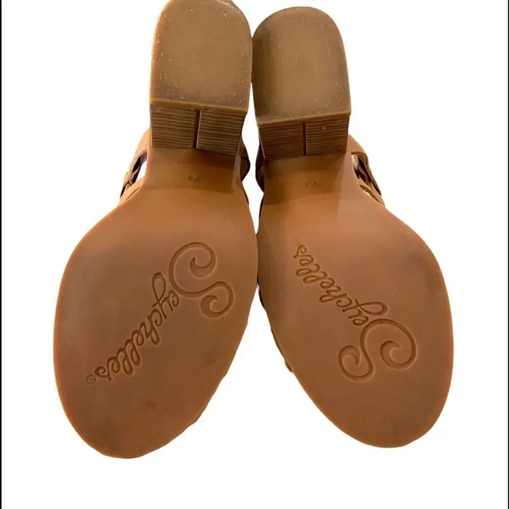 Seychelles sandal heel shoes‎ leather uppers rubber sole size 7.5 - Picture 8 of 8